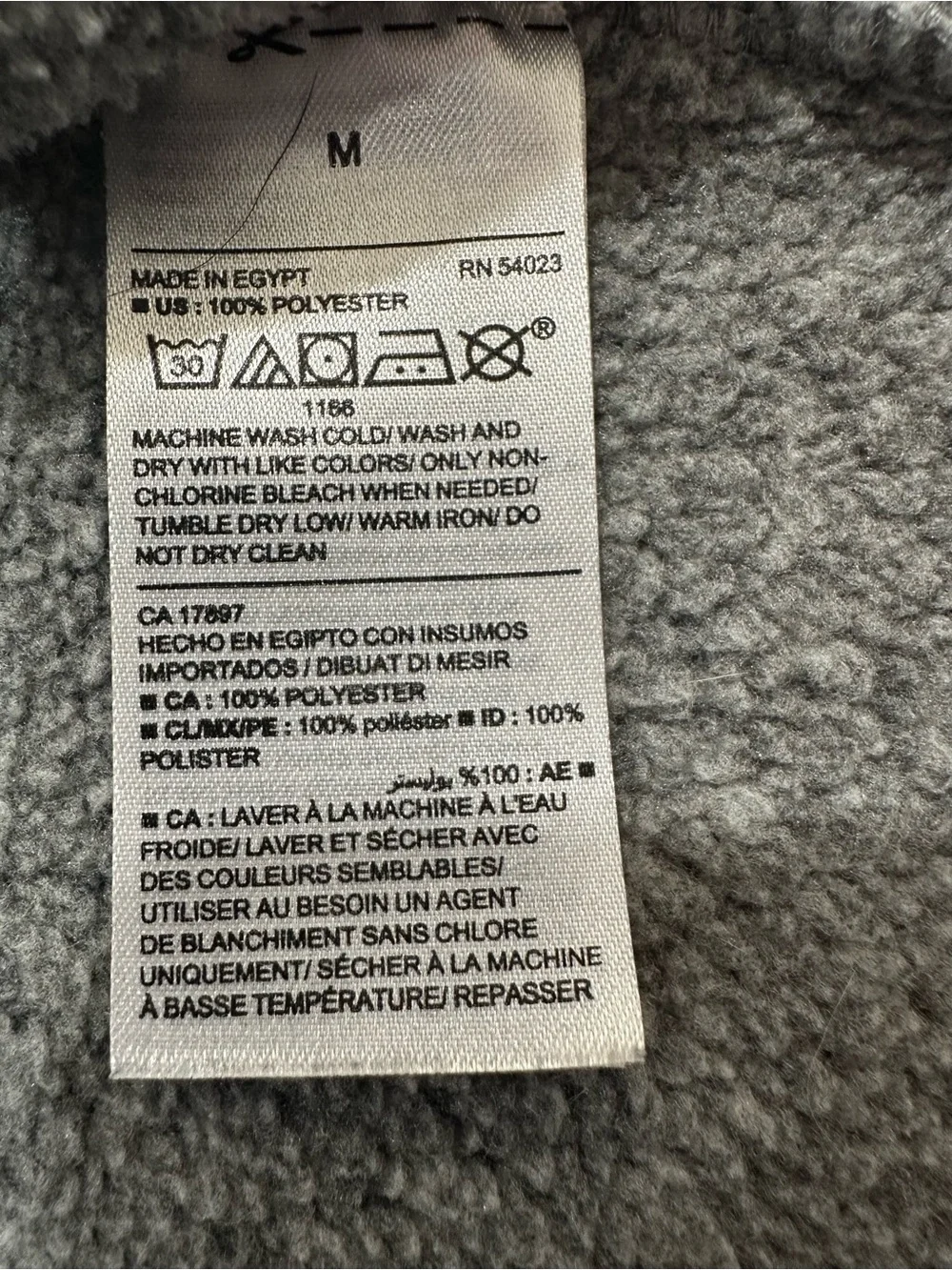 Old Navy Gray Sweater Fleece Full Zip Jacket Sherpa Lined Men’s Medium